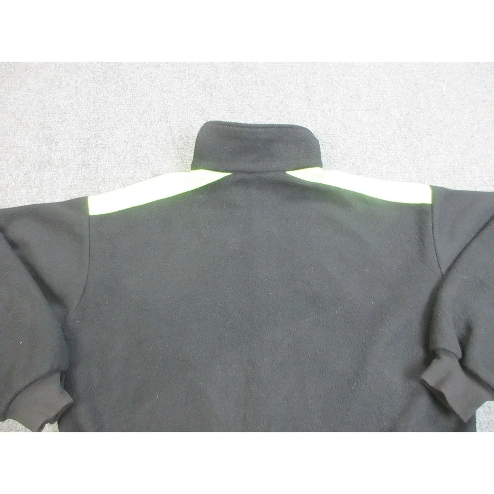 Vintage Columbia Fleece Jacket Mens XL‎ Black Bomber Neon Zip USA Made 90s